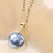 Wholesale 14MM Deep Purple Beads Gold Champagne Gold Purple Pink Imitation Pearl Plated 925 Silver Necklace Women Pendant Accessories Pendant JoyasDeChina 12MM silver gray beaded gold pendant [not with chain] [bulk packaging]] Wholesale Jewelry JoyasDeChina Joyas De China