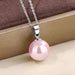 Wholesale 14MM Deep Purple Beads Gold Champagne Gold Purple Pink Imitation Pearl Plated 925 Silver Necklace Women Pendant Accessories Pendant JoyasDeChina 14MM Pink Bead Silver Pendant [not with chain] [bulk packaging]] Wholesale Jewelry JoyasDeChina Joyas De China