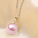 Wholesale 14MM Deep Purple Beads Gold Champagne Gold Purple Pink Imitation Pearl Plated 925 Silver Necklace Women Pendant Accessories Pendant JoyasDeChina 14MM pink beaded gold pendant [not with chain] [bulk packaging]] Wholesale Jewelry JoyasDeChina Joyas De China