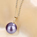 Wholesale 14MM Deep Purple Beads Gold Champagne Gold Purple Pink Imitation Pearl Plated 925 Silver Necklace Women Pendant Accessories Pendant JoyasDeChina 14MM purple beads gold pendant [not with chain] [bulk packaging]] Wholesale Jewelry JoyasDeChina Joyas De China