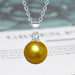 Wholesale 14MM Deep Purple Beads Gold Champagne Gold Purple Pink Imitation Pearl Plated 925 Silver Necklace Women Pendant Accessories Pendant JoyasDeChina 14MM Tuhao Golden Bead silver Pendant [No Chain] [Bulk Package]] Wholesale Jewelry JoyasDeChina Joyas De China