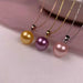Wholesale 14MM Deep Purple Beads Gold Champagne Gold Purple Pink Imitation Pearl Plated 925 Silver Necklace Women Pendant Accessories Pendant JoyasDeChina Wholesale Jewelry JoyasDeChina Joyas De China