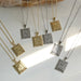 Wholesale 18k Brass Square Square Brand Simple 26 English Letter Pendant Necklace Necklaces JoyasDeChina Wholesale Jewelry JoyasDeChina Joyas De China