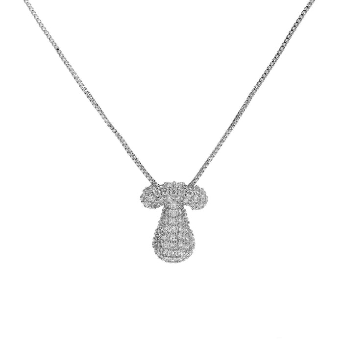 Wholesale 18k brass zircon bubble balloon 26 English letters pendant necklace Pendant JoyasDeChina Silver necklace t Wholesale Jewelry JoyasDeChina Joyas De China