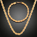 Wholesale 18K Copper Gold Plated Iron Alloy Twist Chain Necklace Bracelet Set JDC-NE-YDF003 Necklaces 创易东方 Wholesale Jewelry JoyasDeChina Joyas De China