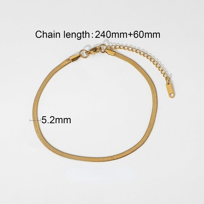 Wholesale 18k Gold Plated 316L Stainless Steel Anklet JDC-AS-JD103 Anklet 杰鼎 Wholesale Jewelry JoyasDeChina Joyas De China