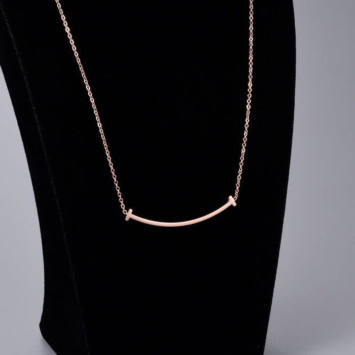 Wholesale 18K Titanium Steel Rose Gold Necklace（F） JDC-NE-YS050 Necklaces 艺昇 Wholesale Jewelry JoyasDeChina Joyas De China