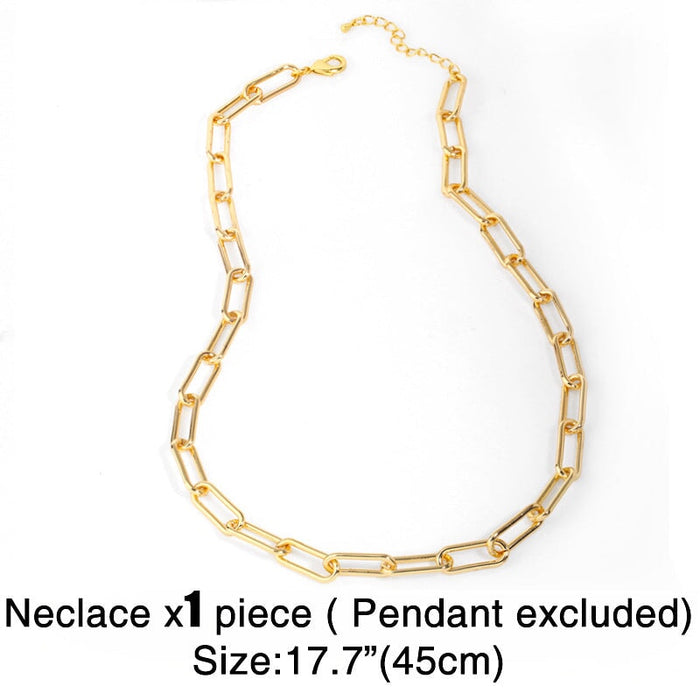 Wholesale 26 English gold gold plated necklace JDC-NE-AS564 Necklaces 集沛 Wholesale Jewelry JoyasDeChina Joyas De China