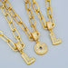 Wholesale 26 English gold gold plated necklace JDC-NE-AS564 Necklaces 集沛 Wholesale Jewelry JoyasDeChina Joyas De China