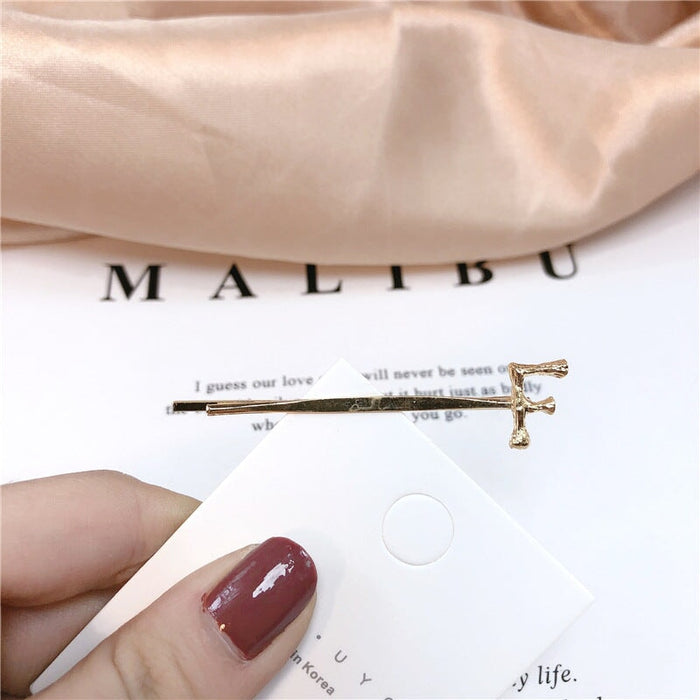 Wholesale 26 Letter Plated Metal Hair Clips JDC-HC-Jiax001 Hair Clips 佳芯 Wholesale Jewelry JoyasDeChina Joyas De China