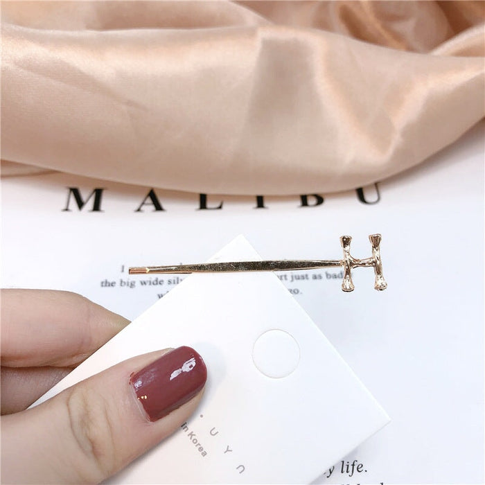 Wholesale 26 Letter Plated Metal Hair Clips JDC-HC-Jiax001 Hair Clips 佳芯 Wholesale Jewelry JoyasDeChina Joyas De China