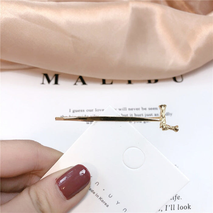 Wholesale 26 Letter Plated Metal Hair Clips JDC-HC-Jiax001 Hair Clips 佳芯 Wholesale Jewelry JoyasDeChina Joyas De China