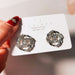 Wholesale 925 Silver Needle Small Fragrance Rhinestone Geometric Circle Stud Earrings (F)JDC-ES-Dengy001 Earrings 登云 Wholesale Jewelry JoyasDeChina Joyas De China