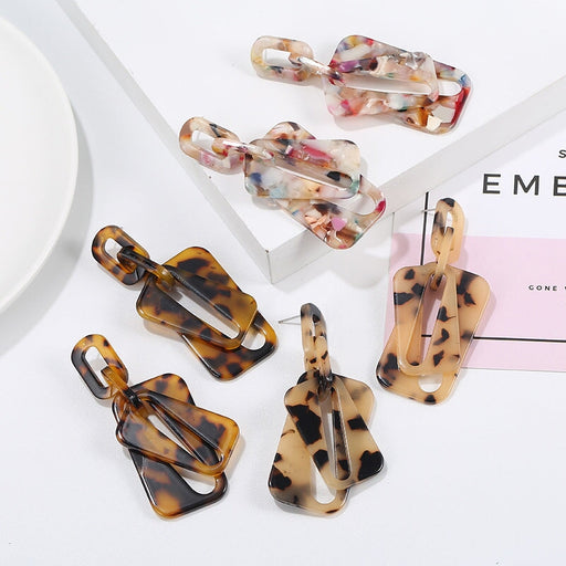 Wholesale Acetate Acrylic Resin Geometric Earrings JDC-ES-ZhanY024 Earrings 展言 Wholesale Jewelry JoyasDeChina Joyas De China