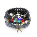 Wholesale Acrylic Boho Multilayer Beaded Bracelet Devil's Eye Starfish Bracelet JDC-BT-DHJ018 Bracelet 邓会君 black Wholesale Jewelry JoyasDeChina Joyas De China