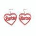 Wholesale acrylic heart-shaped earrings JDC-ES-XUEP015 Earrings 雪帕 Wholesale Jewelry JoyasDeChina Joyas De China