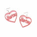 Wholesale acrylic heart-shaped earrings JDC-ES-XUEP015 Earrings 雪帕 X97 pink Wholesale Jewelry JoyasDeChina Joyas De China