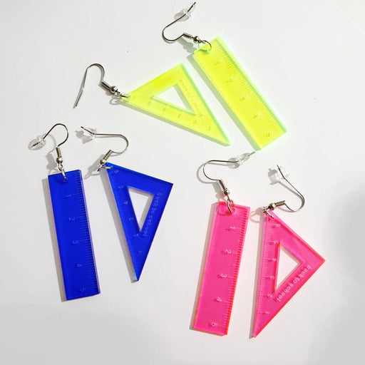 Wholesale acrylic math Earrings JDC-ES-XUEP014 Earrings 雪帕 Wholesale Jewelry JoyasDeChina Joyas De China