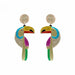 Wholesale acrylic parrot earrings JDC-ES-XUEP023 Earrings 雪帕 M68 Wholesale Jewelry JoyasDeChina Joyas De China