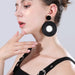 Wholesale acrylic retro circle earrings JDC-ES-XUEP013 Earrings 雪帕 Wholesale Jewelry JoyasDeChina Joyas De China