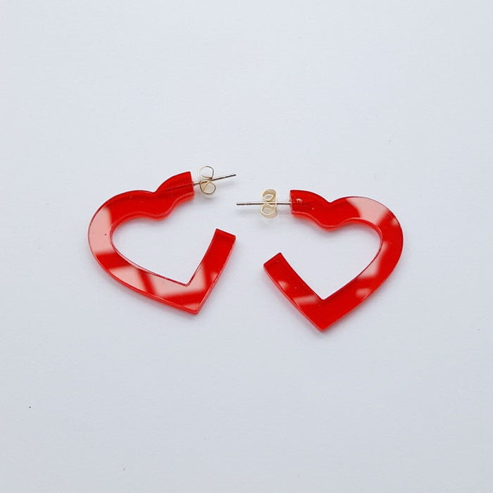 Wholesale acrylic round earrings JDC-ES-XUEP021 Earrings 雪帕 4 Wholesale Jewelry JoyasDeChina Joyas De China