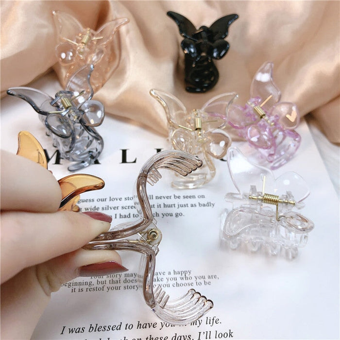 Wholesale Acrylic Transparent Butterfly Hair Clips JDC-HC-Jiax005 Hair Clips 佳芯 Wholesale Jewelry JoyasDeChina Joyas De China