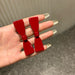 Wholesale acrylic vintage bow cute all-match bow tie wine red duck bill clip bangs clip side clip women Hair Clips JoyasDeChina Wholesale Jewelry JoyasDeChina Joyas De China