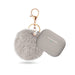 Wholesale Airpods 3 Hair Ball Keychain Plush Silicone Earphone Cases JDC-EPC-LXG004 Earphone cases 莱鑫格 Grey airpods 3(2021) Wholesale Jewelry JoyasDeChina Joyas De China