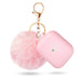 Wholesale Airpods 3 Hair Ball Keychain Plush Silicone Earphone Cases JDC-EPC-LXG004 Earphone cases 莱鑫格 Pink airpods 3(2021) Wholesale Jewelry JoyasDeChina Joyas De China