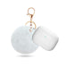 Wholesale AirpodsPro Hair Ball Keychain Plush Silicone Earphone Cases JDC-EPC-LXG003 Earphone cases 莱鑫格 white airpods pro Wholesale Jewelry JoyasDeChina Joyas De China