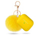 Wholesale AirpodsPro Hair Ball Keychain Plush Silicone Earphone Cases JDC-EPC-LXG003 Earphone cases 莱鑫格 yellow airpods pro Wholesale Jewelry JoyasDeChina Joyas De China