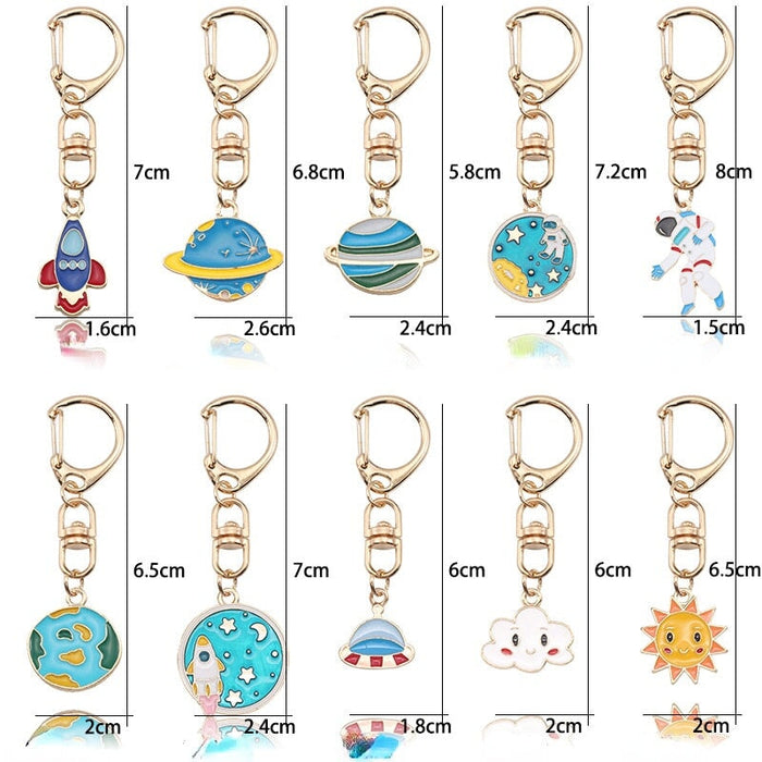 Wholesale Alloy Enamel Planet Astronaut Keychain JDC-KC-TianG003 Keychains 天高 Wholesale Jewelry JoyasDeChina Joyas De China