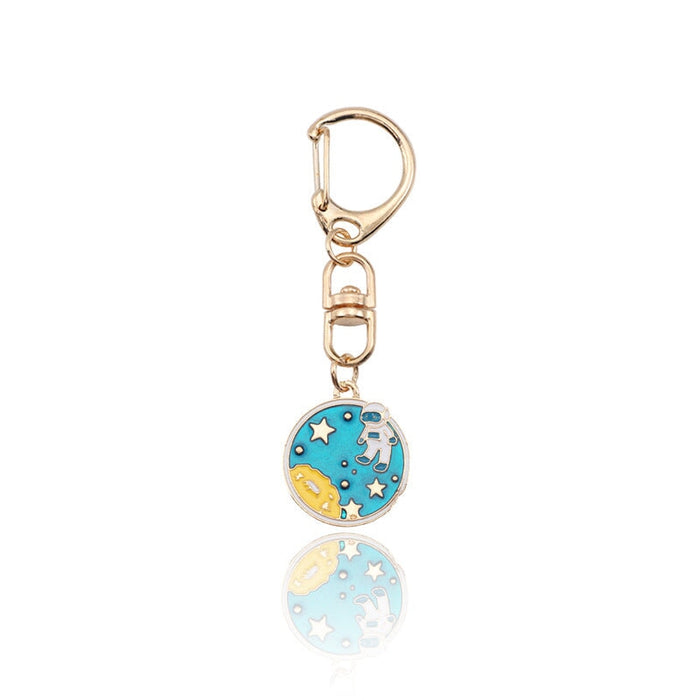 Wholesale Alloy Enamel Planet Astronaut Keychain JDC-KC-TianG003 Keychains 天高 Wholesale Jewelry JoyasDeChina Joyas De China