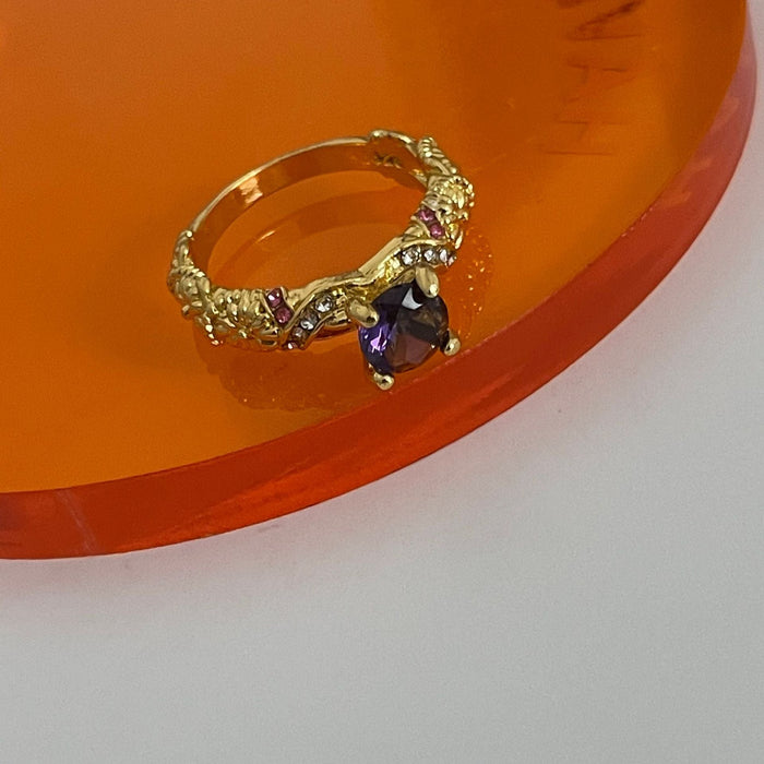 Wholesale Alloy Gold Plated Gemstone Rings JDC-RS-Sanj011 Rings 三杰 Wholesale Jewelry JoyasDeChina Joyas De China