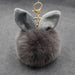 Wholesale Alloy Imitation Rabbit Hair Rabbit Ear Hair Ball Pom Pom Keychain JDC-KC-Zuge006 Keychains 祖格 Wholesale Jewelry JoyasDeChina Joyas De China