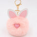 Wholesale Alloy Imitation Rex Rabbit Fur PU Leather Rabbit Ear Hair Ball Pom Pom Keychain JDC-KC-Zuge011 Keychains 祖格 han pink / Wholesale Jewelry JoyasDeChina Joyas De China