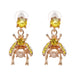 Wholesale Alloy Rhinestone Bee Insect Earrings JDC-ES-JJ353 Earrings 聚嘉 Wholesale Jewelry JoyasDeChina Joyas De China