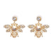 Wholesale Alloy Rhinestone Bee Insect Earrings JDC-ES-JJ361 Earrings 聚嘉 gold Wholesale Jewelry JoyasDeChina Joyas De China