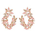 Wholesale alloy rhinestone floral earrings JDC-ES-JL914 Earrings 氿乐 Golden Wholesale Jewelry JoyasDeChina Joyas De China