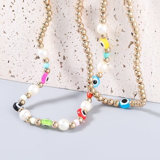 Wholesale alloy rice beads woven necklace simple beach necklace female JDC-NE-JL207 Necklaces 氿乐 Wholesale Jewelry JoyasDeChina Joyas De China