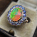 Wholesale Alloy Rose Gold Colored Rhinestone Opal Ring JDC-RS-Sanj012 Rings 三杰 Wholesale Jewelry JoyasDeChina Joyas De China