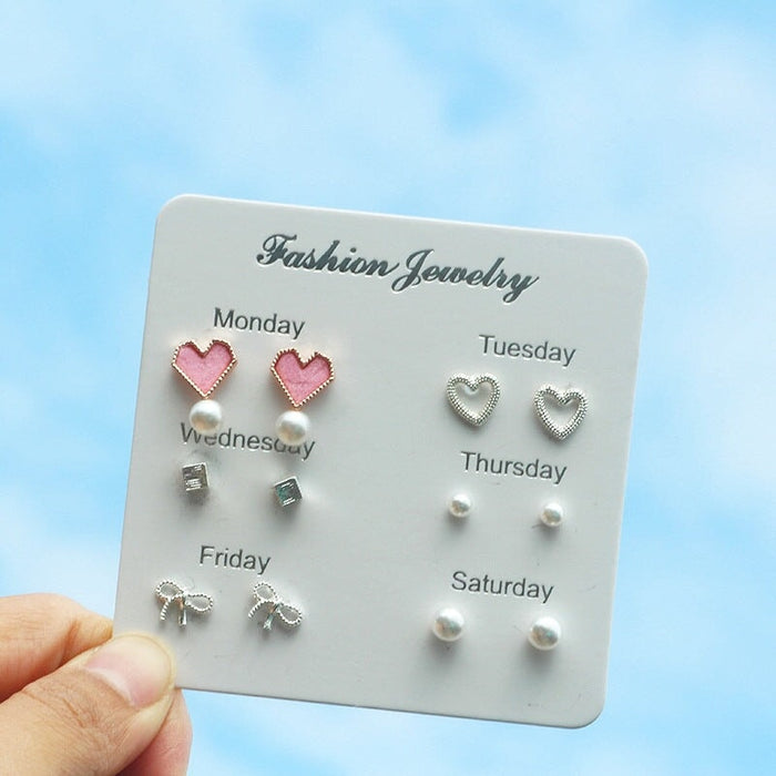 Wholesale Alloy Sweet Small Fresh Love Stud Earrings JDC-ES-Yizhong009 Earrings 怡众 01 Wholesale Jewelry JoyasDeChina Joyas De China