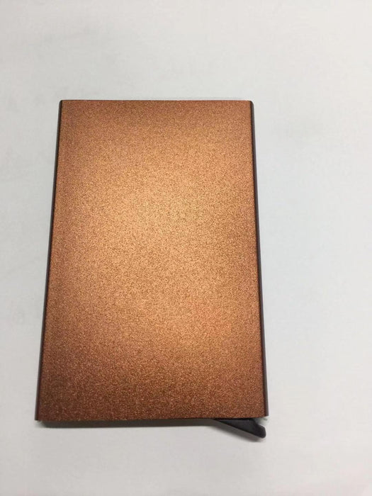 Wholesale Aluminum Alloy Credit Card Business Card Case Anti Degaussing JDC-CB-CLJ001 Card Case 春丽嘉 brown Wholesale Jewelry JoyasDeChina Joyas De China