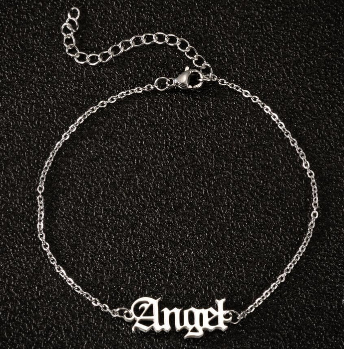 Wholesale Angel Stainless Steel Anklet JDC-AS-Shuangs003 Anklet 双硕 Wholesale Jewelry JoyasDeChina Joyas De China