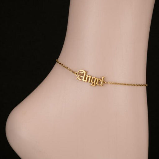 Wholesale Angel Stainless Steel Anklet JDC-AS-Shuangs003 Anklet 双硕 Wholesale Jewelry JoyasDeChina Joyas De China