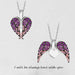 Wholesale Angel Wings Copper Necklace JDC-NE-HeMei001 和美 pink purple Wholesale Jewelry JoyasDeChina Joyas De China