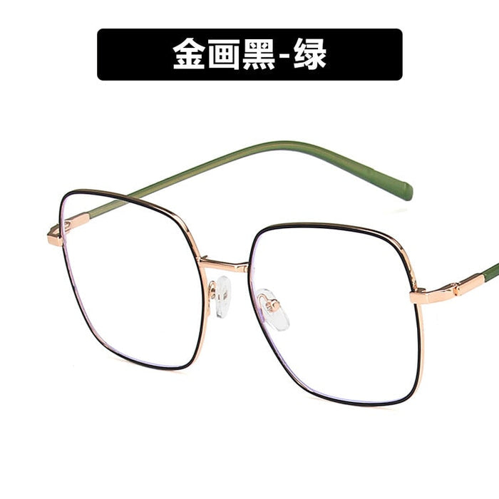 Wholesale Anti Blue Light PC Large Frame Glasses JDC-SG-PLS016 Sunglasses 普琳丝 green / Wholesale Jewelry JoyasDeChina Joyas De China