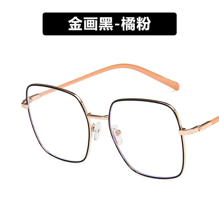 Wholesale Anti Blue Light PC Large Frame Glasses JDC-SG-PLS016 Sunglasses 普琳丝 orange / Wholesale Jewelry JoyasDeChina Joyas De China