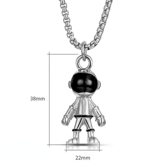 Wholesale Astronaut Hip Hop Stainless Steel Necklace JDC-NE-MLQ006 Necklaces 米朗奇 Wholesale Jewelry JoyasDeChina Joyas De China