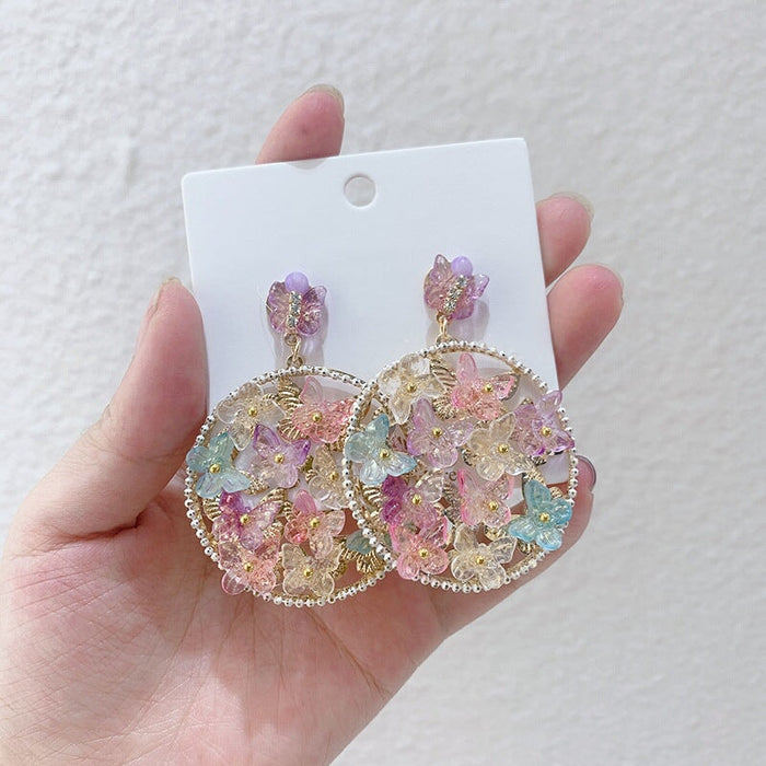 Wholesale Baroque Butterfly Amethyst Beaded Fancy Rhinestone Earrings 925 Silver Needle JDC-ES-JMENG001 Earrings 简梦 4 Wholesale Jewelry JoyasDeChina Joyas De China